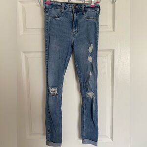 High Rise Crop Legging Advanced Stress Hollister Jeans Size 3R
